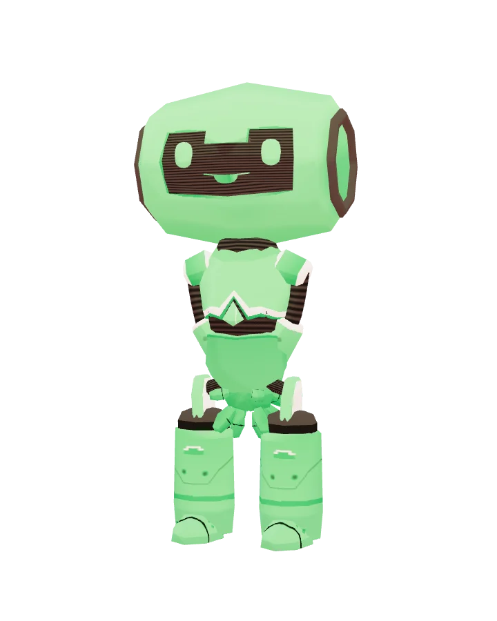 Polybot, a robot with a smiling screen face